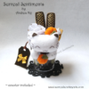 Autumn Pumpkin Pie Cat Felt Dessert