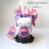 Pink and Purple Heart Candy Cat Parfait